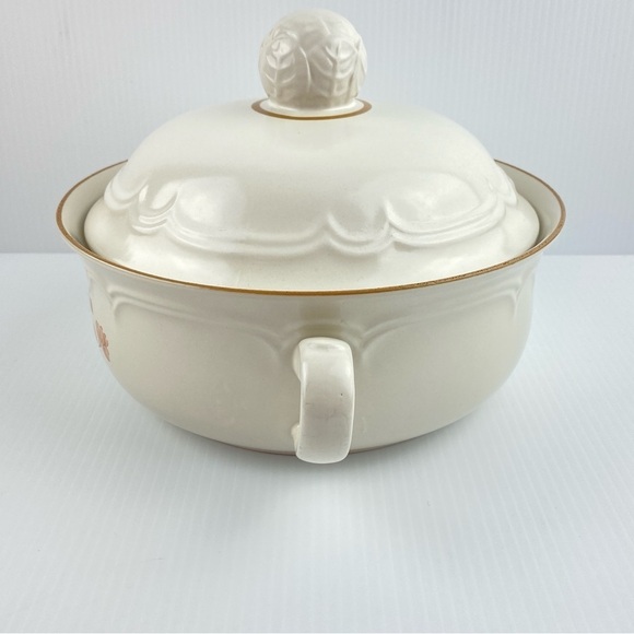 Cordella Vintage Stoneware Covered Casserole Dish Burnet Pattern 70s-80s - Picture 6 of 11
